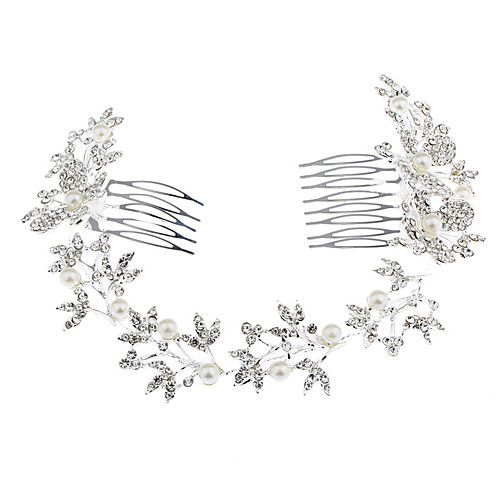 

Women's Hair Jewelry For Party Evening Gift Quinceañera & Sweet Sixteen Birthday Alloy Silver 1pc