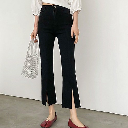 

Women's Basic Chinos Pants - Solid Colored Black S M L