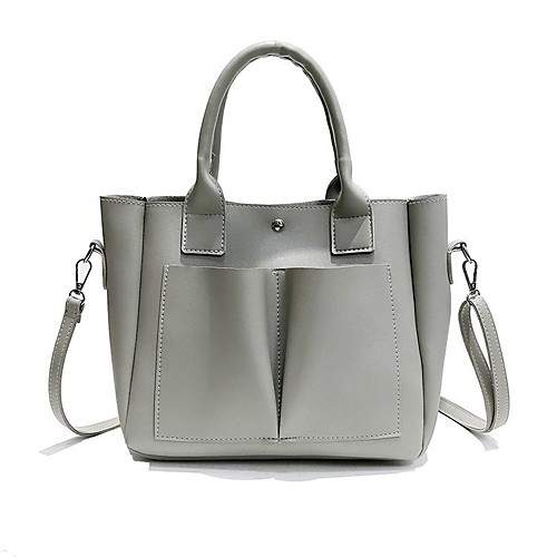

Women's Zipper PU Crossbody Bag Solid Color Light Gray / Brown / Black