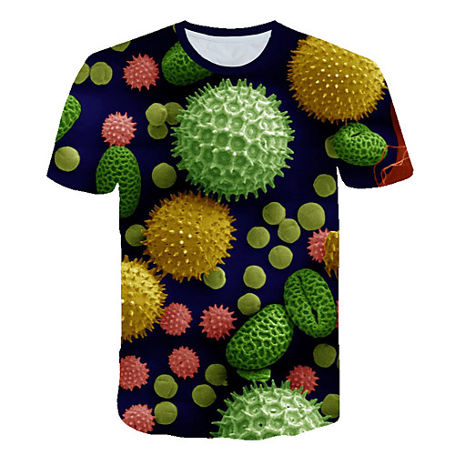 

Men's Daily Sports Street chic / Exaggerated T-shirt - Color Block / 3D Print Rainbow