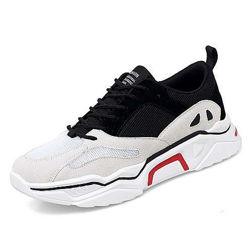 

Men's Mesh Fall / Spring & Summer Sporty / Casual Athletic Shoes Running Shoes / Walking Shoes Breathable Color Block Black and White / Black / Blue / Gray