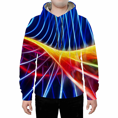 

Men's Casual / Basic Hoodie - Print / 3D Rainbow US32 / UK32 / EU40