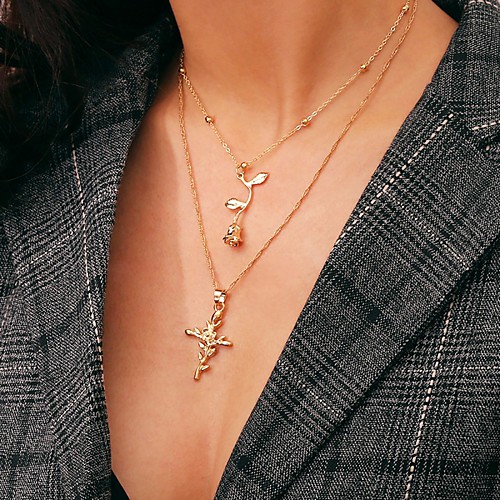 

Women's Necklace Friends European Romantic Casual / Sporty Sweet Chrome Gold Silver 45 cm Necklace Jewelry 1pc For Street Festival