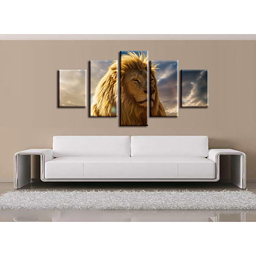 

5 Pieces Printing Decorative Painting Oil Painting Home Decorative Wall Art Picture Paint on Canvas Prints Landscape Animals