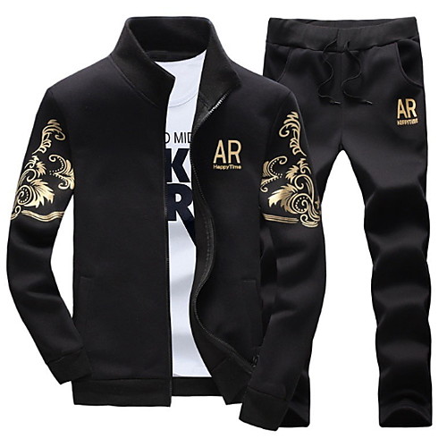 

Men's Basic Activewear Set - Geometric Black US32 / UK32 / EU40