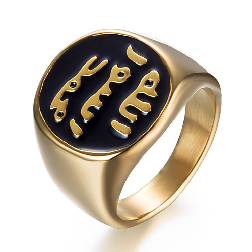 

Male Band Ring 1 pc Gold Silver Stainless Steel Punk Daily Wear Jewelry Mixed Color