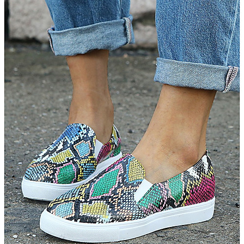 

Women's Flats Flat Heel Pointed Toe Canvas Spring & Summer Leopard / Red / Green