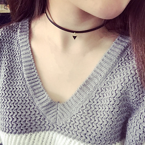 

Women's Choker Necklace Necklace Friends European Romantic Casual / Sporty Sweet Chrome Black 30 cm Necklace Jewelry 1pc For Street Festival