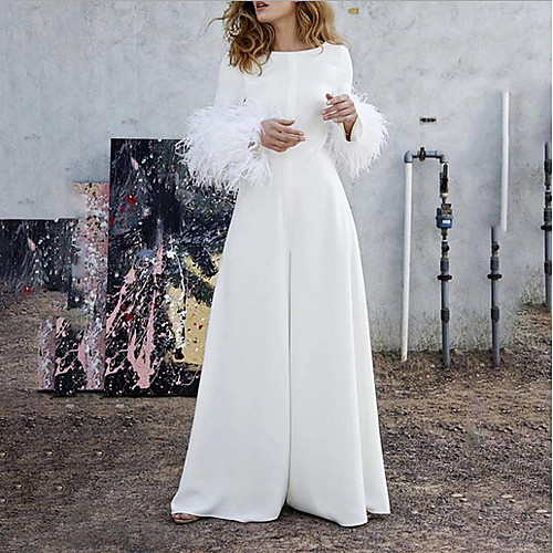 

Women's Basic White Jumpsuit Onesie, Solid Colored S M L