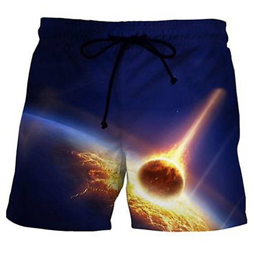 

Men's Swim Shorts Swim Trunks Bottoms Breathable Quick Dry Swimming Beach Water Sports 3D Print Summer / Micro-elastic