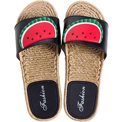 

Women's Sandals Katy Perry Sandals Flat Heel Open Toe PU Summer White / Black