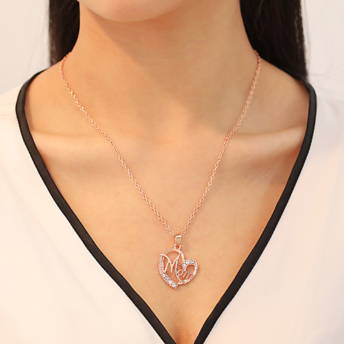 

Women's Pendant Necklace Necklace Friends European Romantic Casual / Sporty Sweet Chrome Black Gold Silver Red 45 cm Necklace Jewelry 1pc For Street Festival