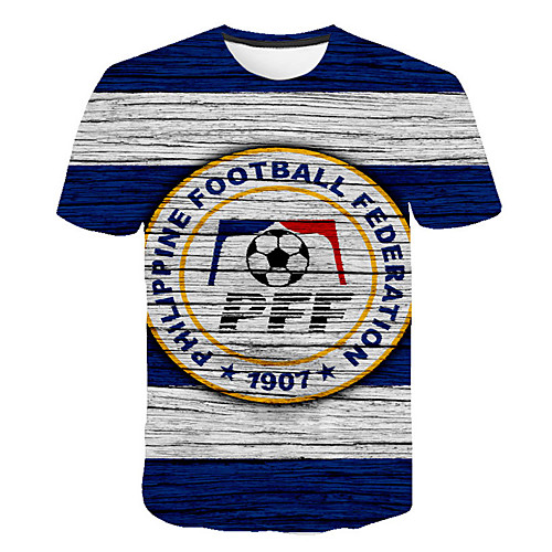 

Men's Daily Sports Street chic / Exaggerated T-shirt - Geometric / Color Block / 3D Print Rainbow
