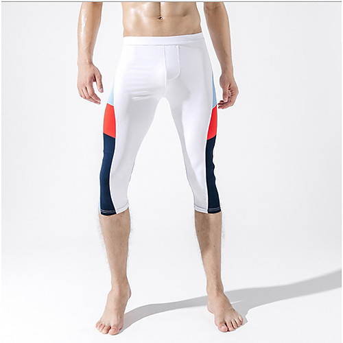 

Men's Normal Polyester Sexy Long Johns Color Block Mid Waist