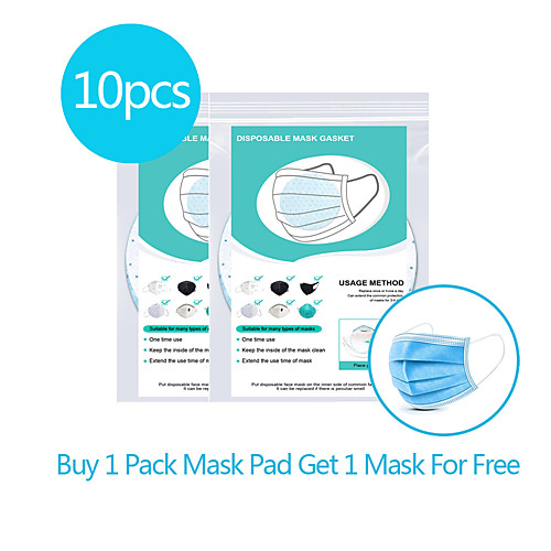 

10pcs Circular Disposable Mask Gasket Isolation Filter Pad Anti-fog Haze Dust-proof Breathable Mask Replacement Pad Cotton Pad