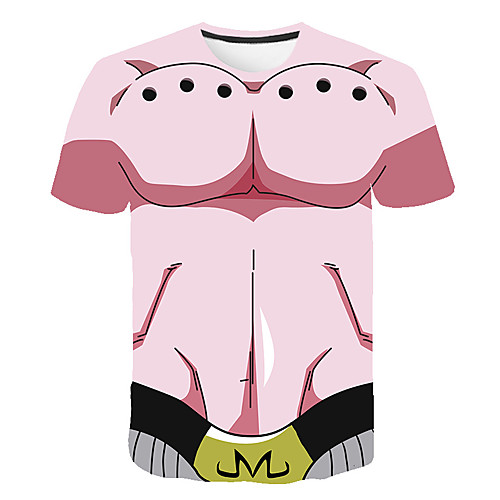 

Men's Daily Going out Basic T-shirt - 3D / Simulation Print Blushing Pink