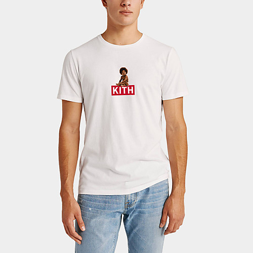 

Men's Daily Sports Business / Basic T-shirt - Letter / Portrait Black & White, Print Black