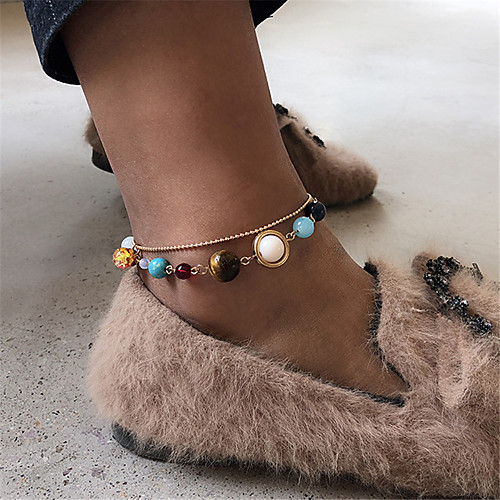 

Anklet Elegant Boho Fashion Women's Body Jewelry For Party Evening Beach Stardust Stone Gold Silver 1 Piece