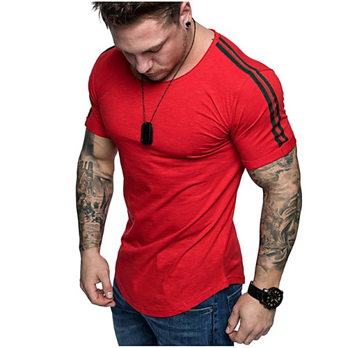 

Men's Daily Sports Basic / Street chic T-shirt - Solid Colored Army Green