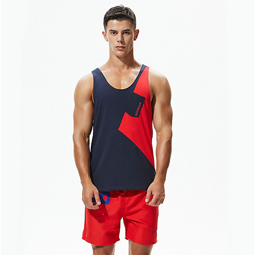 

Men's Daily Tank Top - Color Block Blue