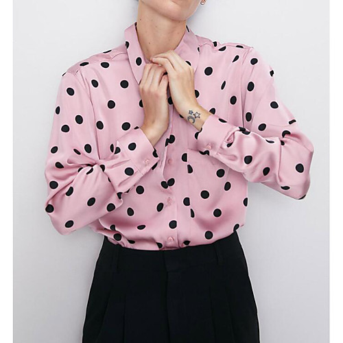 

Women's Daily Shirt - Polka Dot Blushing Pink