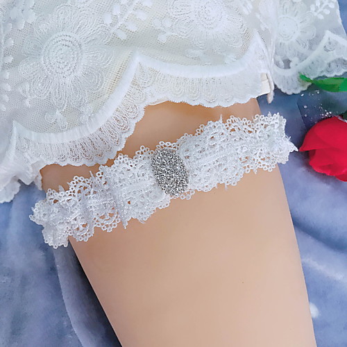 

Chinlon / Elastane / Lace Wedding Wedding Garter With Crystals / Rhinestones Garters Wedding / Festival