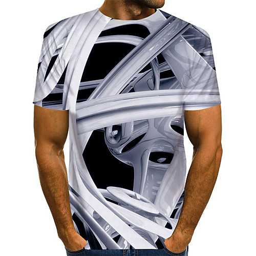 

Men's Daily Basic T-shirt - 3D Rainbow