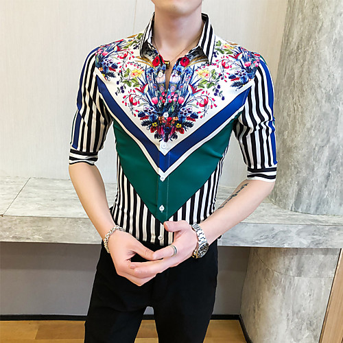 

Men's Daily Basic Shirt - Geometric Rainbow