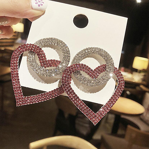 

Women's Stud Earrings Earrings Heart Sweet Heart Classic Elegant Trendy Fashion Cute Imitation Diamond Earrings Jewelry Blushing Pink / Green For Party Evening Gift Engagement Birthday Beach 1 Pair