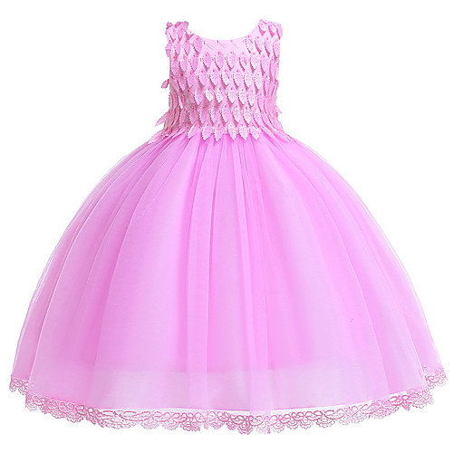 

Princess Dress Flower Girl Dress Girls' Movie Cosplay A-Line Slip Cosplay Red / Pink Dress Halloween Carnival Masquerade Tulle Polyester