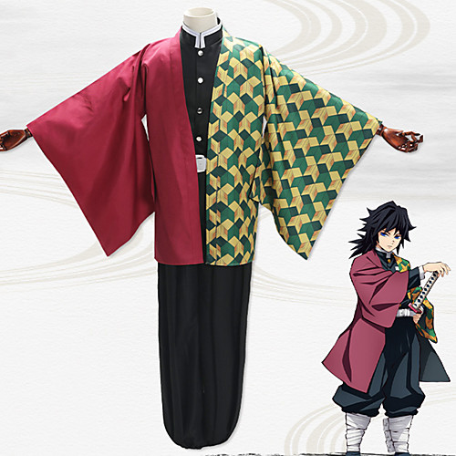 

Inspired by Demon Slayer: Kimetsu no Yaiba Tomioka Giyuu Anime Cosplay Costumes Japanese Cosplay Suits Coat Top Pants For Men's / Belt