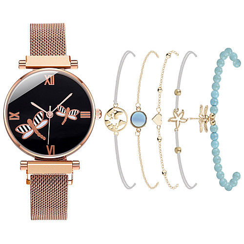 

Women's Steel Band Watches New Arrival Fashion Black Blue Red Stainless Steel Chinese Quartz Rose Gold Purple Red Chronograph Cute New Design 1 set Analog One Year Battery Life