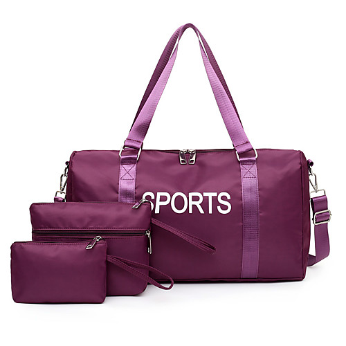 

Women's Zipper Oxford Cloth Bag Set Solid Color 3 Pcs Purse Set Black / Purple / Blushing Pink