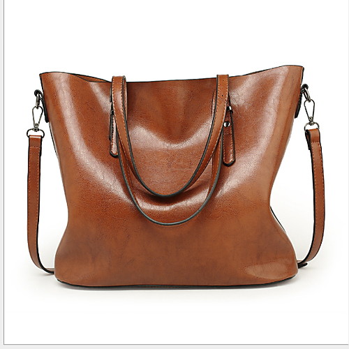 

Women's PU Tote Solid Color Blue / Brown / Black