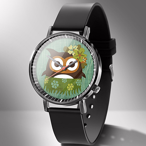 

Men and Women Sport Watch Quartz Animal Pattern Rubber Black Chronograph Cute New Design Analog New Arrival Fashion - Black Yellow Blue One Year Battery Life