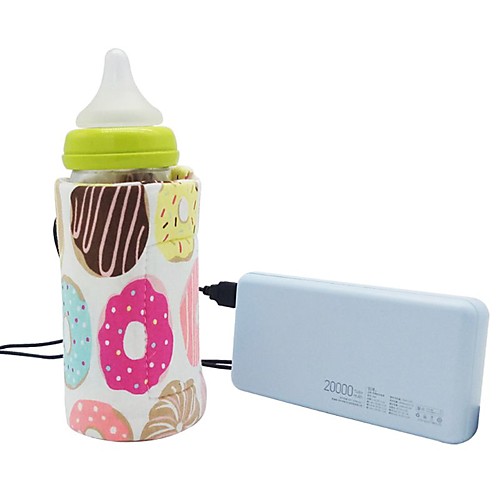 

2pcs USB Milk Water Warmer Travel Stroller Insulated Bag Baby Nursing Bottle Heater Newborn Infant Bottle Feeding Warmers Random Color