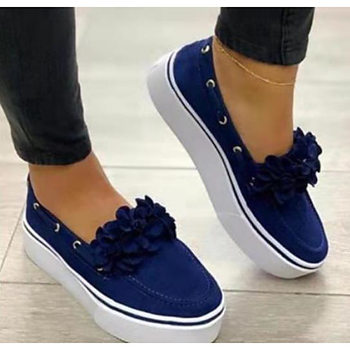 

Women's Loafers & Slip-Ons Platform Closed Toe PU Spring & Fall Yellow / Pink / Blue