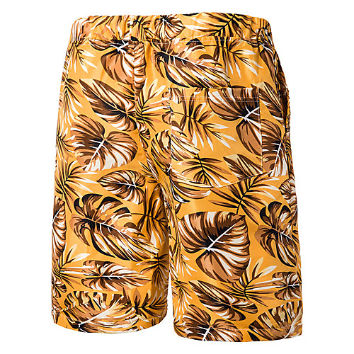 

Men's Sporty Shorts Pants - Pattern / Flower / Floral / Flower Gold Blue Green US32 / UK32 / EU40 US34 / UK34 / EU42 US36 / UK36 / EU44