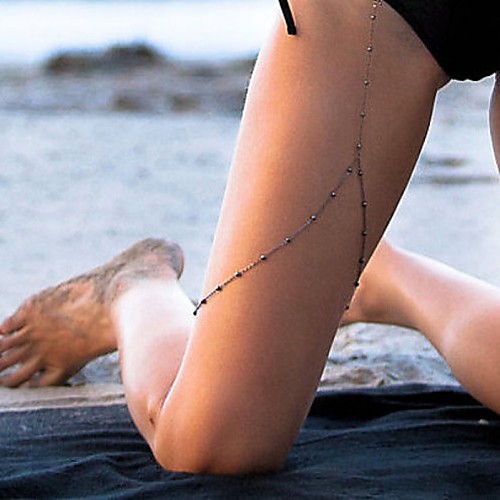 

Leg Chain Elegant Trendy Ethnic Women's Body Jewelry For Wedding Party Date Alloy Wedding Friends Gold Silver 1 Piece