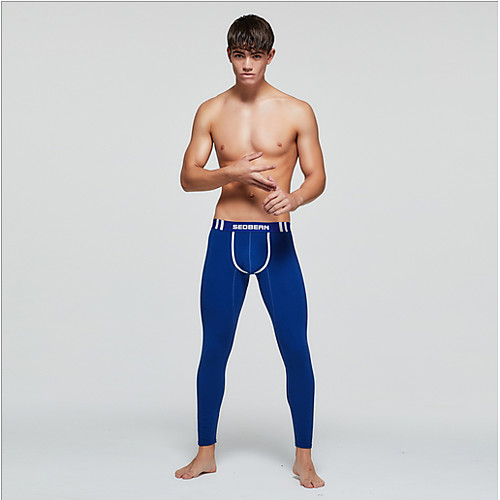 

Compression Gym Men's Normal Cotton Sexy Long Johns Solid Colored Mid Waist