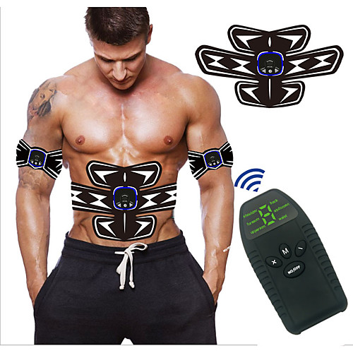 

Abs Stimulator Abdominal Toning Belt EMS Abs Trainer Sports Silicon PU (Polyurethane) ABS Resin Exercise & Fitness Gym Workout Smart Electronic Muscle Toner Muscle Toning Tummy Fat Burner For Men