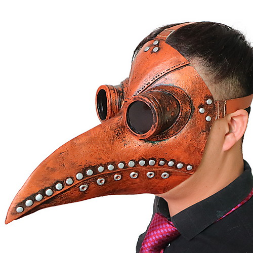 

Plague Doctor Costume Adults Men's Scary Halloween Cosplay Costumes Costumes Men's Dance Costumes Natural latex Split Joint Vintage
