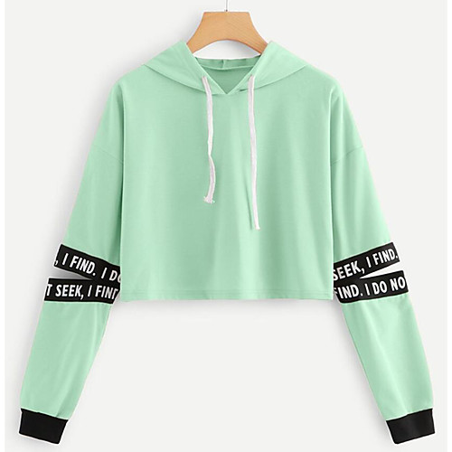 

Women's Casual Hoodie - Letter Blushing Pink S