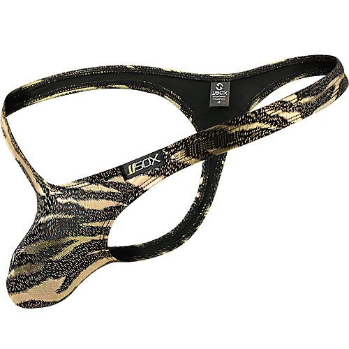 

Men's Print G-string Underwear - Normal Low Waist Gold Silver M L XL