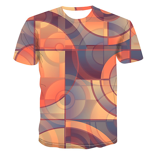 

Men's Club Weekend Street chic / Punk & Gothic T-shirt - 3D / Abstract / Graphic Print Brown