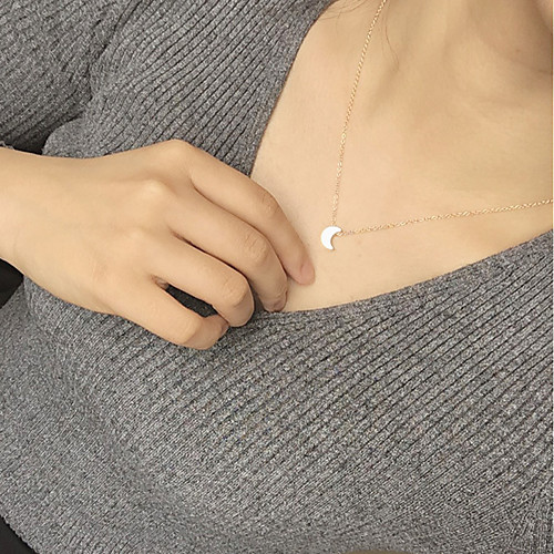 

Women's Pendant Necklace Necklace Friends European Romantic Casual / Sporty Sweet Chrome Gold Silver 45 cm Necklace Jewelry 1pc For Street Festival
