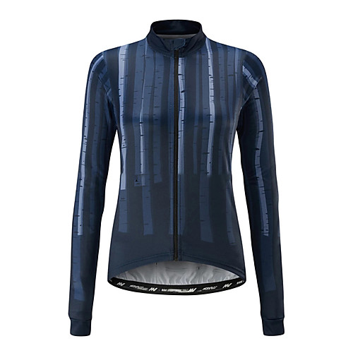 

21Grams Women's Long Sleeve Cycling Jersey 100% Polyester Blue Stripes Bike Jersey Top Mountain Bike MTB Road Bike Cycling UV Resistant Breathable Quick Dry Sports Clothing Apparel / Stretchy