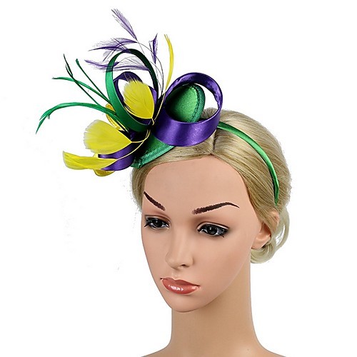 

Artificial feather Fascinators with Feather 1 Piece Carnival / Horse Race Headpiece