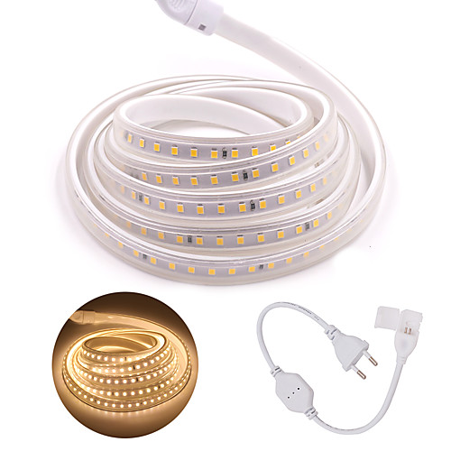 

LED Strip 5M 120LED/M SMD 2835 LED Strip Light AC 220V With Power Plug IP65 Waterproof Bright Lights