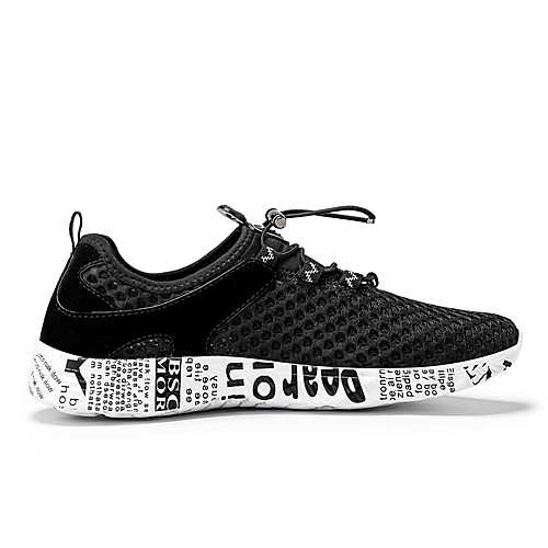 

Men's Mesh Summer / Spring & Summer Sporty / Casual Athletic Shoes Walking Shoes / Upstream Shoes Breathable Slogan Black / Dark Grey